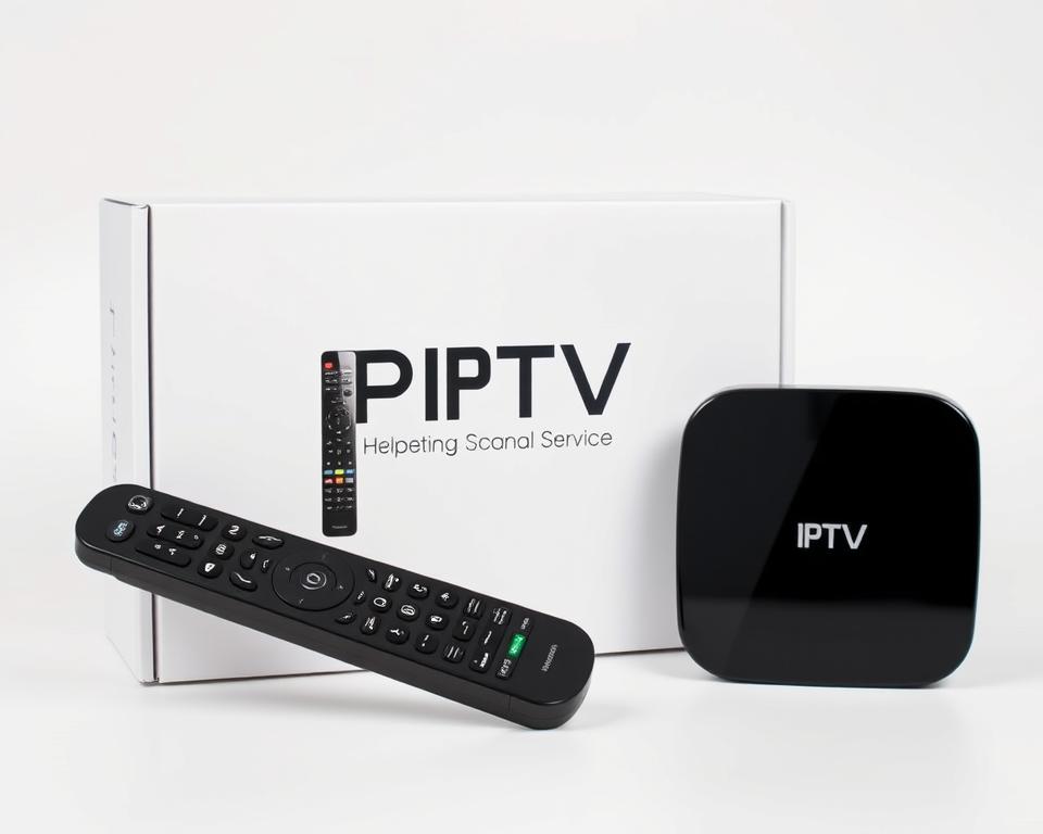 A sleek and modern IPTV service package, complete with a remote control and streaming device. The package is set against a clean, minimalist background, with soft lighting accentuating the elegant design. The remote control is prominently displayed, showcasing the intuitive user interface that allows effortless navigation through the IPTV channels and features. The streaming device, in a glossy black finish, sits alongside, hinting at the powerful technology that powers the seamless IPTV experience. The overall composition conveys a sense of sophistication and simplicity, reflecting the optimal IPTV solution for the modern viewer. A sleek and modern IPTV service package, complete with a remote control and streaming device. The package is set against a clean, minimalist background, with soft lighting accentuating the elegant design. The remote control is prominently displayed, showcasing the intuitive user interface that allows effortless navigation through the IPTV channels and features. The streaming device, in a glossy black finish, sits alongside, hinting at the powerful technology that powers the seamless IPTV experience. The overall composition conveys a sense of sophistication and simplicity, reflecting the optimal IPTV solution for the modern viewer.